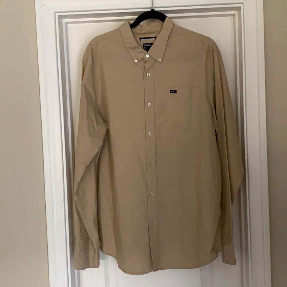 RVCA men’s long sleeve button up shirt. XL